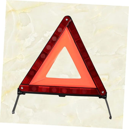 Healifty 1pc Car Safety Triangle Warning Sign Roadside Hazard Alert Road Safety Kit Triangle Road Sign for Vehicle
