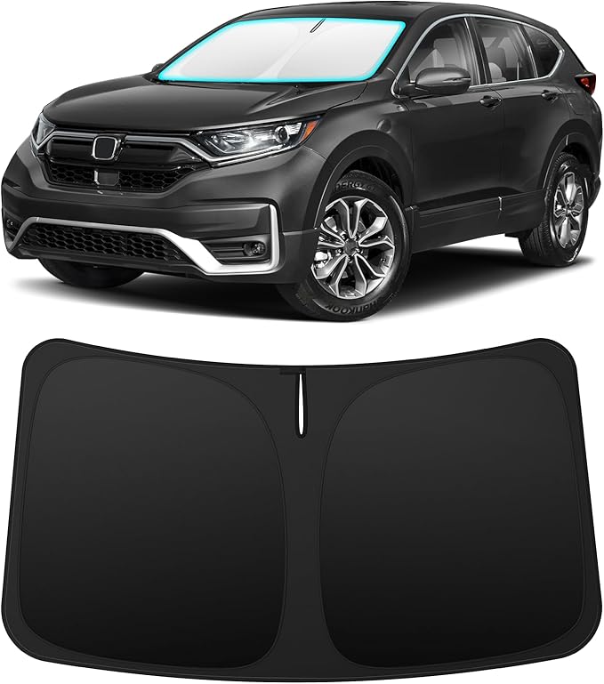 INSAUTO Custom Fit Windshield Sun Shade Accessories for Honda CRV CR-V 2017-2022, Foldable Front Window Sunshade, UV & Heat Reflector, Keeps Interior Cool, Includes Storage Bag