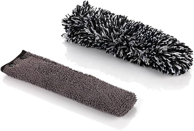 Detail Factory - Wheel Brush Kit with Interchangeable Microfiber Covers - Ultra-Soft Cleaning, Washing and Detailing Wheels, Tires, and Rims - Red