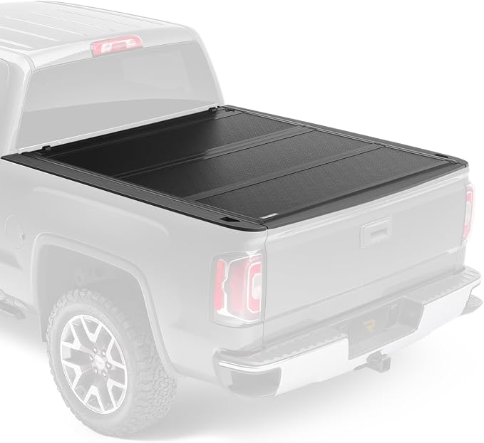 RealTruck BAK BAKFlip FiberMax Hard Folding Truck Bed Tonneau Cover | 1126133 | Fits 2020 - 2026 Chevy/GMC Silverado/Sierra 2500/3500 6' 10" Bed (82.2")