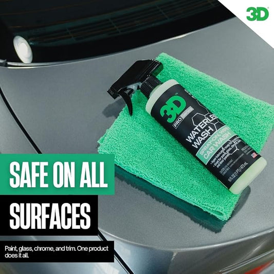 3D Waterless Car Wash - Easy Spray Waterless Detailing Spray - No Soap or Water Needed - Great on Cars, RVs, Motorcycles & Boats 1 Gallon
