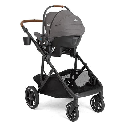 Joie Baby, Chive and Mint Latch - All-in-One Convertible Single-to-Double Modular Stroller with 20+ Customizable Modes & All-Terrain Wheels, and Baseless Infant Car Seat Travel System (Thunder)