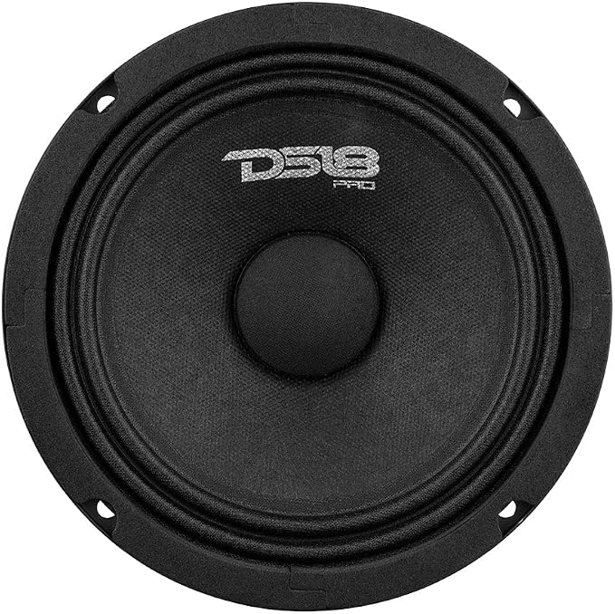 DS18 PRO-GM6 Loudspeaker - 6.5", Midrange, Black Steel Basket, 480W Max, 140W RMS, 8 Ohms - Premium Quality Audio Door Speakers for Car or Truck Stereo Sound System (1 Speaker)