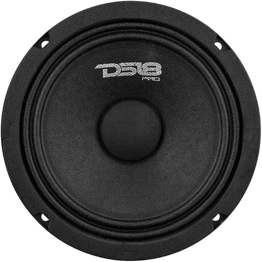 DS18 PRO-GM6 Loudspeaker - 6.5", Midrange, Black Steel Basket, 480W Max, 140W RMS, 8 Ohms - Premium Quality Audio Door Speakers for Car or Truck Stereo Sound System (1 Speaker)