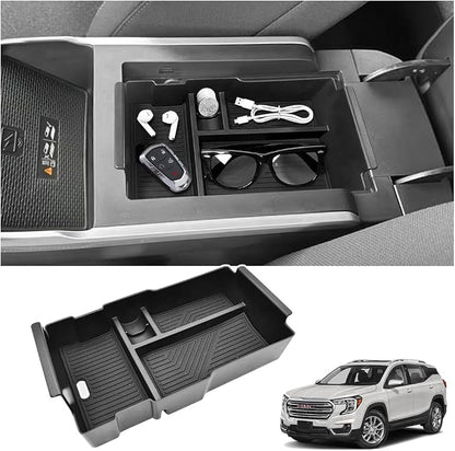 GZSH Center Console Organizer Compatible with 2025 2026 GMC Terrain (Elevation/AT4/Denali) |Easy to Install| |Add Extra Space| Armrest Storage Box Middle Console Tray GMC Terrain Interior Accessories