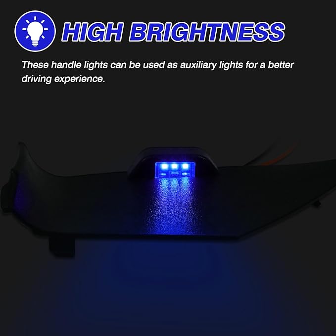 Powerty LED Light for 2025 2026 Toyota Camry XV80 Accessories Inner Door Handle Bowl Mood Lighting Decorative Interior Lamp 4PCS Blue