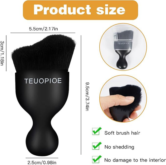 Car Interior Cleaning Brush, Car Duster Interior,Car Detailing Brush Dusting Brush,Car Interior Cleaning Tool, Auto Soft Hair Car Brush,Auto Interior Dust Brush for Air Vents(Black)