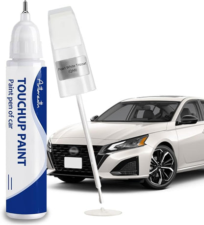 Pearl White Tricoat(QAB) Touch Up Paint for Nissan-Exact Match–Chips and Nicks Car Paint Scratch Repair Kit Automotive Paint Pen for 370Z/Altima/Armada/Cube/GT-R/Juke/Leaf/Maxima/Murano/NV/Rogue