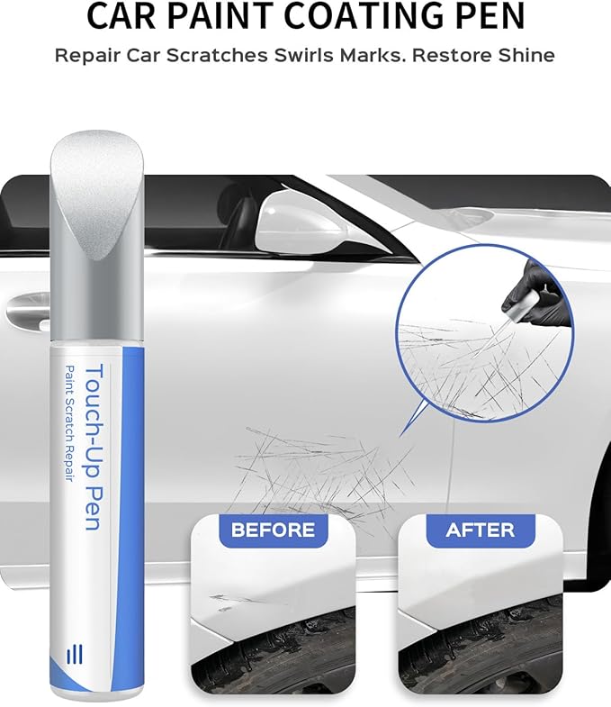 149/9149 Polar White Touch Up Paint Compatible with Mercedes-Benz Exact Match–Chips and Nicks Touch Up