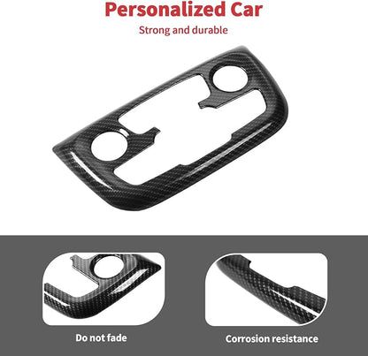 Linskip Climate Control Accent Trim Compatible with 2017 2018 2019 2020 2021 Jeep Compass, Control Panel Cover for Jeep Compass Interior Accessories(Black Carbon Fiber)