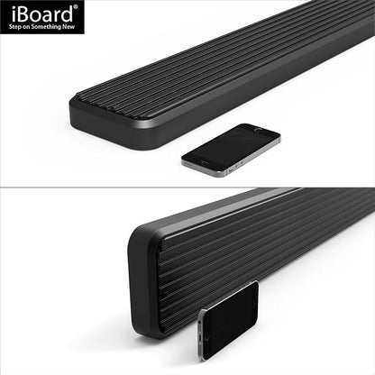 APS 5in Black Stainless Steel Running Boards Compatible with Chevy Colorado GMC Canyon Crew Cab 15-26
