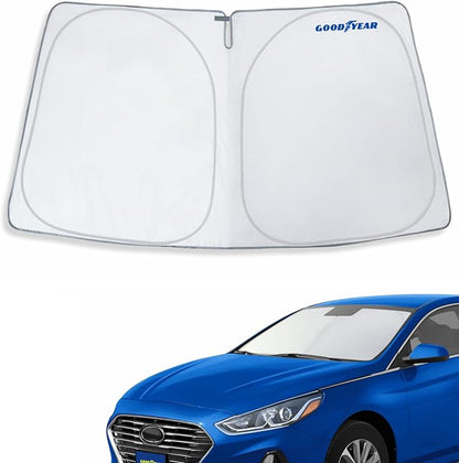 Goodyear Foldable Windshield Sunshade for Hyundai Sonata 2016-2019, Car Accessories, Sunshade Cover, Sun Shade Car Windshield, Window Sun Blocker - GY008273