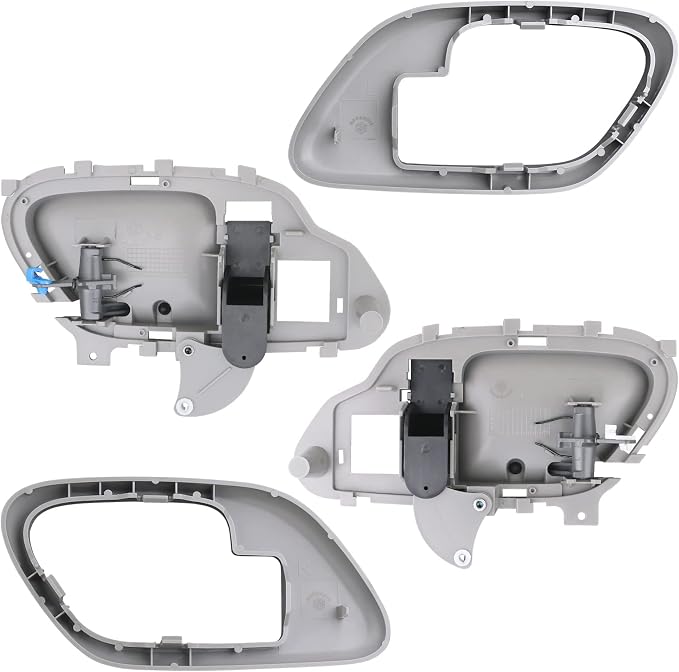 APPERFiT Interior Door Handle w/Bezel Kit (Gray) Compatible with 1995-2002 Chevy Chevrolet GMC Truck C1500 C2500 C3500 K1500 K2500 K3500 Suburban Tahoe Yukon Replaces 15708043 15708044