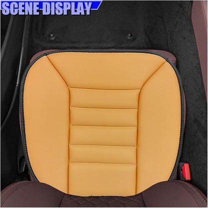 Craedli Car Seat Cushion Pad, Memory Foam Automotive Seats Cushion with Non-Slip Silicone Bottom, Comfort Breathable Pain Relief Vehicle Seat Protector for Home and Office Chairs (Orange)