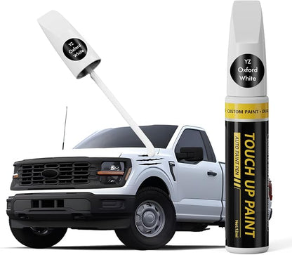 (Oxford White (YZ) Car Touch Up Paint for ford,Car Paint Scratch Repair Kit,2 in 1 Premium Scratch Remover Pen with Exact Color-Matched