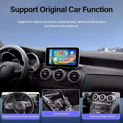 Wireless Carplay Adapter for Mercedes Benz A B CLA GLA C E ML GL GLK SLK (2011-2015) with NTG 4.5/4.7 System Support Android Auto Bluetooth, USB, Mirroring, Camera, Voice Control