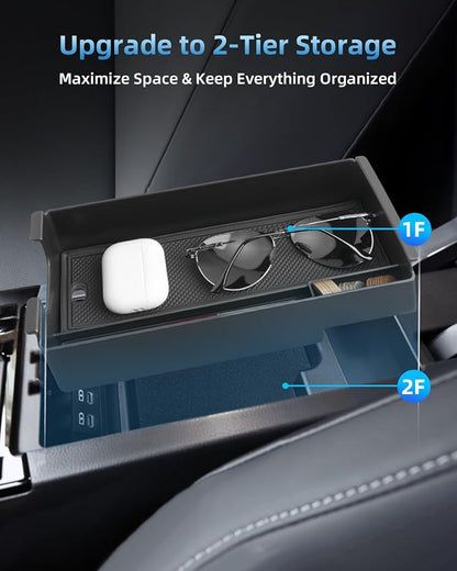 Dashboard Screen Storage Tray & Center Console Organizer for 2023-2026 Toyota Prius – 2025 2026 Prius Interior Accessories