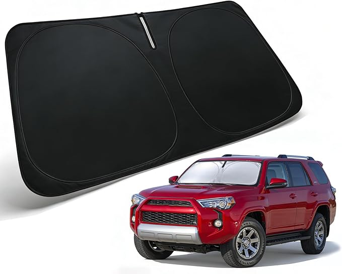 Windshield Sun Shade for Toyota 4Runner 2010-2025 Accessories, Car Front Window Sun Visor & Heat Shield | 240T Sunshade Protection Blocks UV Rays Keep Your Car Cooler
