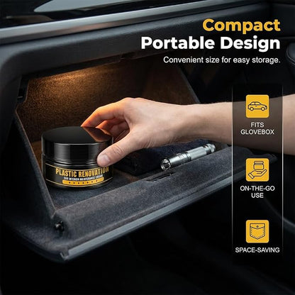 Tire Coating Paste, 2026 New Car Maintenance Cream for Tire Dashboard Seats, Upgraded Car Trim Renewal for Interior Exterior Renovation, Powerful Auto Detailing Cream for Car Owners (1Pc)