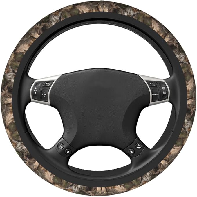 Camo Steering Wheel Covers Non Slip Neoprene Universal 15 Inch Steering Wheel Protector Car Cover for Men Women
