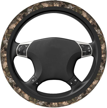 Camo Steering Wheel Covers Non Slip Neoprene Universal 15 Inch Steering Wheel Protector Car Cover for Men Women