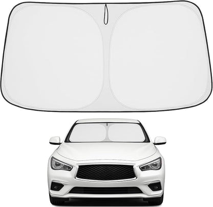 Proadsy 2026 Upgrade Front Windshield Sun Shade Foldable Sunshade Protector Custom Fit 2014-2024 Infiniti Q50 Sedan Accessories