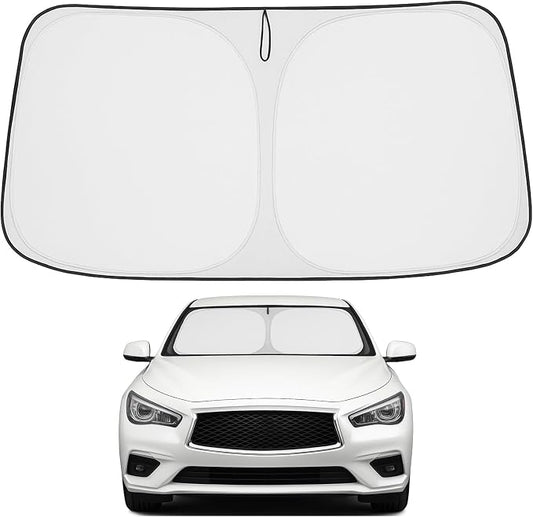 Proadsy 2026 Upgrade Front Windshield Sun Shade Foldable Sunshade Protector Custom Fit 2014-2024 Infiniti Q50 Sedan Accessories