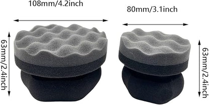 2PCS Tire Shine Applicator Tire Shine Car Detailing Pad Car Detailing Foam Sponge Tool Tire Cleaner Tire Shine Brush Car Cleaning Supplies for No Slip Tire