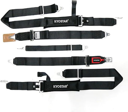 Kyostar 5 Point Harness 3 Inch with Ultra Soft Heavy Duty Shoulder Pads, 8155 Black