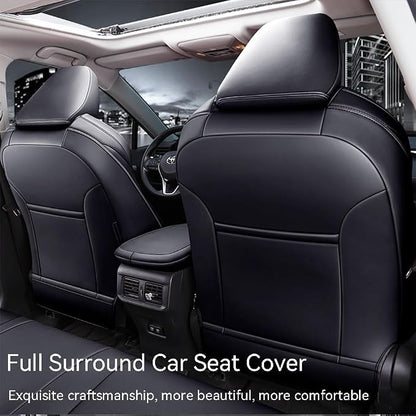 Custom Fit RAV4 Car Seat Cover for Select Toyota RAV4 2021-2024 Prime SE,XSE & 2019 2020 2021 2022 2023 2024 2025 Hybrid/PHEV SE,XSE - Full Set,Leather (Black)