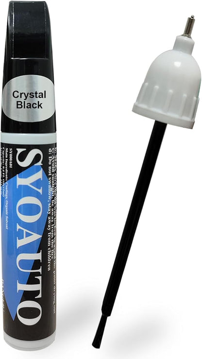 SYOAUTO Crystal Black Pearl NH731P Touch Up Paint Fit for Honda Auto Touch up Paint Scratch Repair Pen Brush and Tip 2 in 1 Crystal Black Pearl NH731P