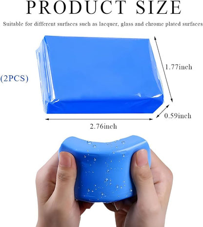 KVAEY 2PCS Car Clay Bars, 100g Premium Grade Magic Clay Bar for Auto Detailing Washing, Damage Free No Scratch Clay Bars Cleaner for Vehicle Paint Surface Glass, Car Accessories