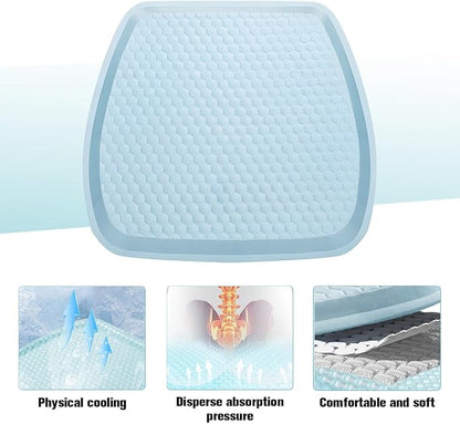 Car Seat Cushion, Comfortable Non-Slip Breathable Vehicle Front Seat Bottom Protector Pad, Automotive Interior Driving Chair Mat Cover, Universal for SUV RV Truck (Blue)
