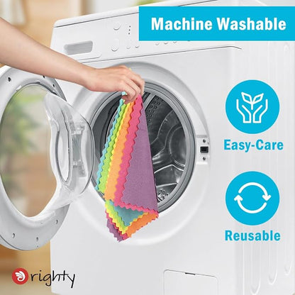 Orighty Microfiber Cleaning Cloth, 100 Pack Microfiber Towels for Cars, Multi-Purpose Shop Towels Cleaning Rags Bulk for Car, Home, Kitchen, 12 x 11 inch