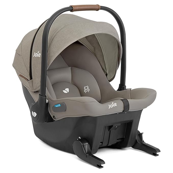 Joie Baby, Mint Latch Baseless Infant Car Seat – Lightweight, Built-in Rigid Lower Anchor Attachments and Side-Impact Protection – No Base Installation Required, Travel-Friendly Design (Dove)