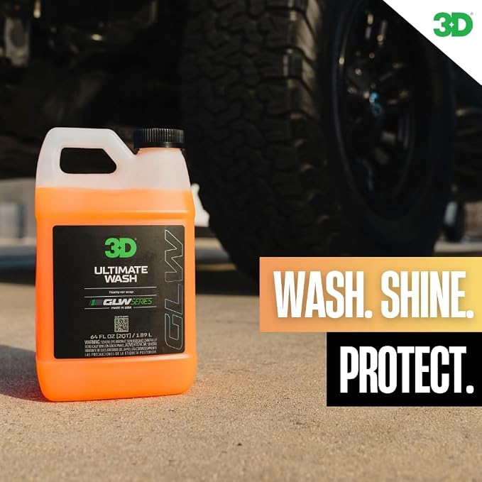 3D Ultimate Wash 16 0z – pH Neutral Car Wash Soap with Ultra Foam – Scratch-Free, High-Foaming Car Soap for Paint Protection – Safe for All Finishes