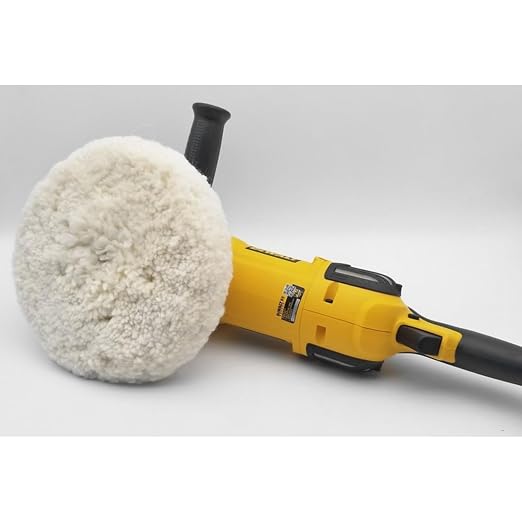 8" (200mm) Wool Buffing Pad Double Side with M16 Thread for 2-Sided Compound Cutting and Polishing for Automotive, Marine and Epoxies (2PCS 8" Double Wool Buffing Pad)