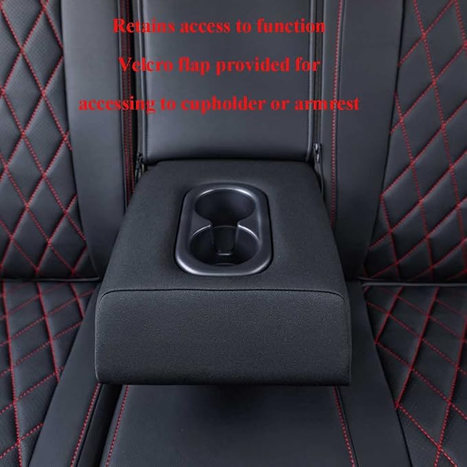EKR CRV Seat Covers Custom Fit for Honda CRV 2023 2024 2025 2026 Leather Car Seat Cover Full Set for Trucks SUV,Waterproof Car Seat Cushion,Faux Leather (Black with Red Piping)