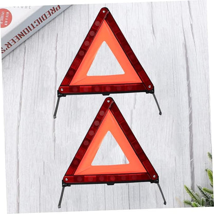 Roadside Hazard Warning Sign Kit 2pcs Triangle Warning Sign Led Triangle for Cars