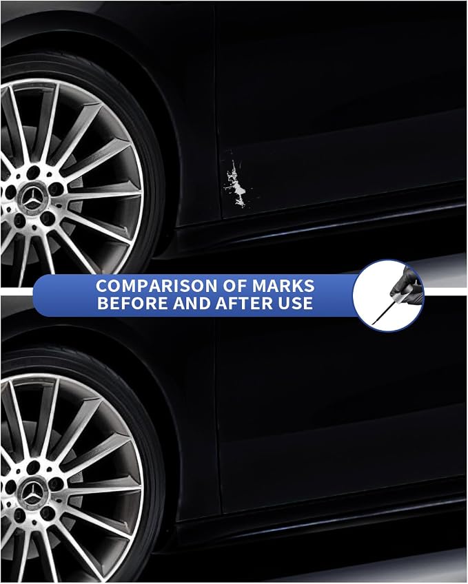040/9040 Black/Jet Black Touch Up Paint Compatible with Mercedes-Benz Exact Match–Chips and Nicks Touch Up