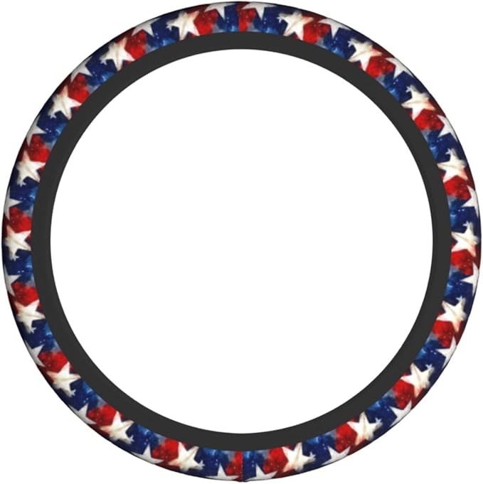 4th of July Steering Wheel Covers Non Slip Neoprene Universal 15 Inch Steering Wheel Protector Car Cover for Men Women