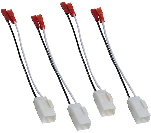 HSTECH 72-6514 2 X Pairs (4 Pack) Wire Cable Wiring Harness for Chrysler Dodge Vehicles Speakers Adapter Connector Adaptor Plug