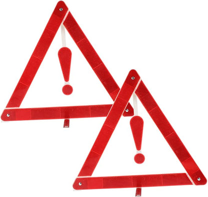 2pcs Car Warning Triangle Kit Folding Safety Reflectors for Roadside Emergency Durable and Portable Roadside Assistance Sign Essential Vehicle Safety Equipment