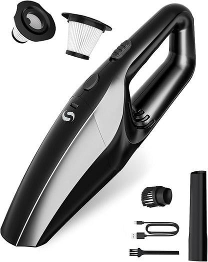 Handheld Vacuum Cordless Cleaner, Portable Mini Car Handheld Vacuum, Vacuum Portable with HEPA Filter, Hand Held Cordless for Car Accessories, Pet Hair, Home, Office