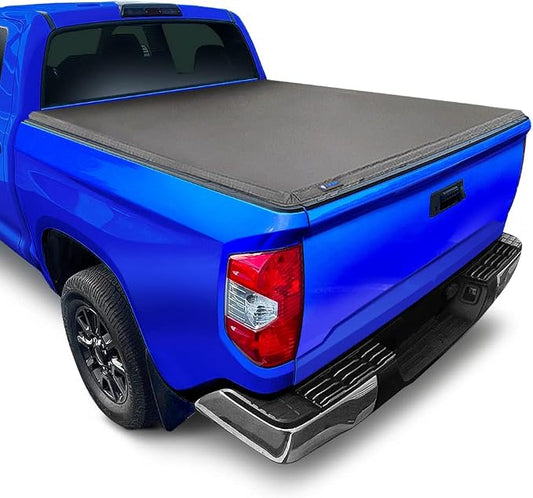 Tyger Auto T3 Soft Tri-fold Truck Bed Tonneau Cover Compatible with 2014-2021 Toyota Tundra | 6.5' (79") Bed | TG-BC3T1433, Black