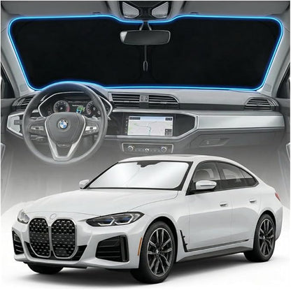 for BMW 4 Series Sun Shade Windshield Cover - Custom Fit 4 Series Accessories 2021-2025 2026 Sunshade Foldable UV Protection & Heat Shield Sun Visor Accessories