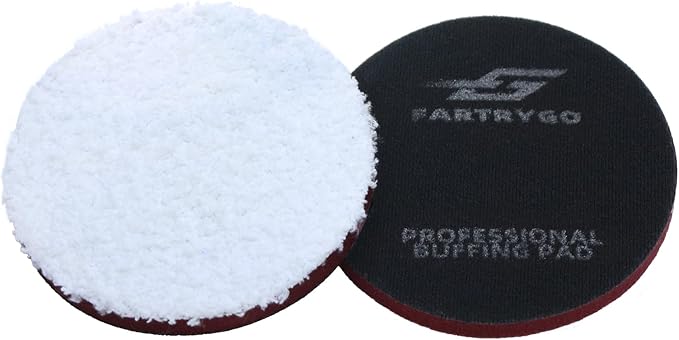 Microfiber Cutting Pads 5 Inch, Heavy Duty Polishing Pads for Dual Action Polisher, Scratch & Swirl Remover, Car Paint Finishing Buffing Pads (2 Pack)