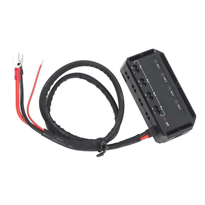 Motor Vehicle Safety Box 12V with Relay, 4 Specialist Safety Holder with LED Display, Universal for Car Motorcycle Truck RV Marine