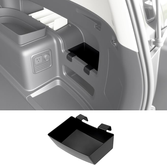 Trunk Organizer for 2010-2024 Toyota 4Runner 5-Seat 2nd Row(NOT Fit 7-Seat 3rd Row), Rear Storage Box Bin Cargo Tray for 10-24 4 Runner Interior Accessories(Right Side Hanging/Without Speaker)