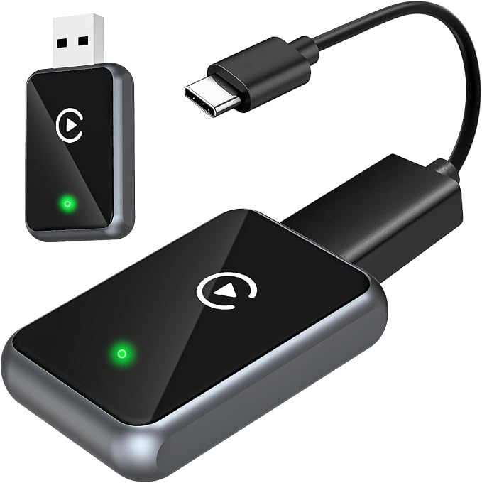 Wireless Carplay Adapter for iPhone - CarPlay Wireless Adapter, Wireless Control Plug & Play Carplay for Cars from 2016 & for Apple iPhone iOS 10+ (Black)